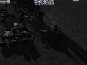 Jebediah moves a parts container around